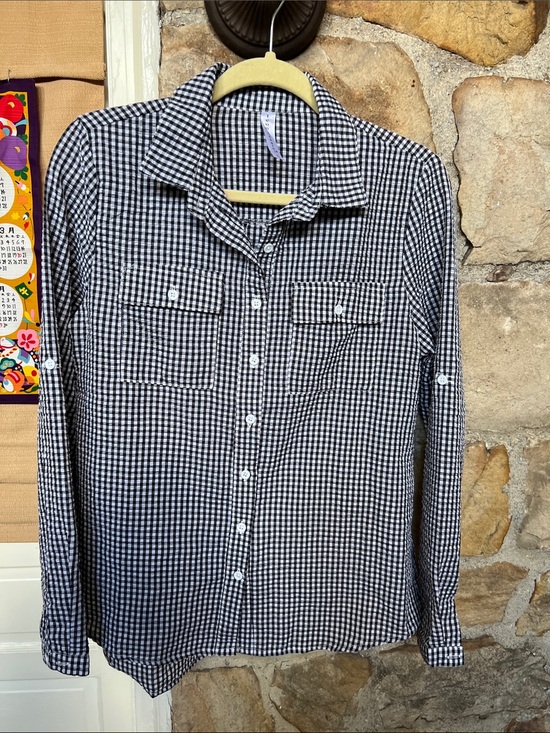 ICON Tops - Black and White Check Shirt